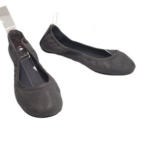Tory Burch Eddie Gray Leather Ballet Flats Size 7.5